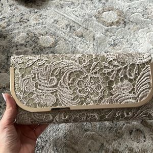 Silver evening bag